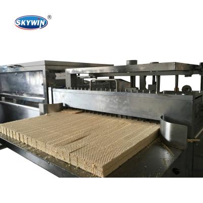 China snack factory Skywin wafer cookie production line/waffle maker/chinese chocolate wafer cookie making machine for sale