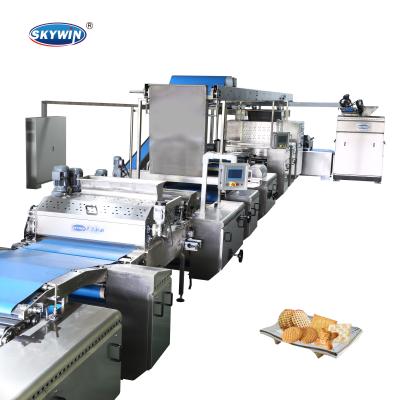 China SKYWIN Snack Plant Large Capacity 150-1500 Kgs Per Hour Make Good Taste Hello Panda Biscuit Hard Soda Biscuit And Soft Bakery Biscuit Production Line for sale