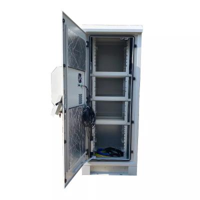 China 2.1M Double Wall Outdoor Telecom Cabinets 42U Network Cabinet DC48V for sale