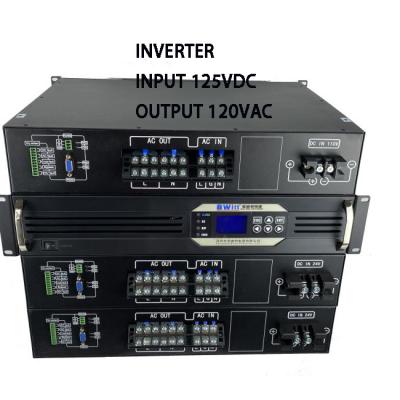 China DC para AC Inversores de montagem de rack de 19 polegadas Dc 125v a 120v 3kva 2400w Inversor de onda senoidal pura à venda