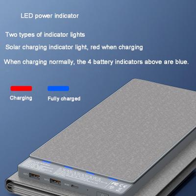 China 24W Laptop Mobile Phone Foldable Solar Power Bank 24000mAh Large Capacity Portable for sale