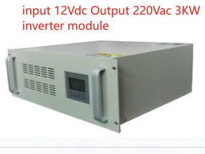 China Inversor AC DC 19 polegadas 4RU Tipo de rack Entrada 12Vdc para saída 220Vac Modulo de inversor 3kw personalizado à venda