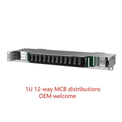 China 12 Way MCB  Data Center Rack PDU Power Distribution Unit 1U for sale