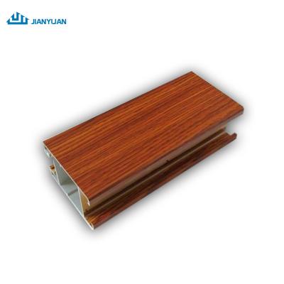 China door & Wood Grain Window Aluminum Profiles Extrusion Aluminum Sliding Window for sale