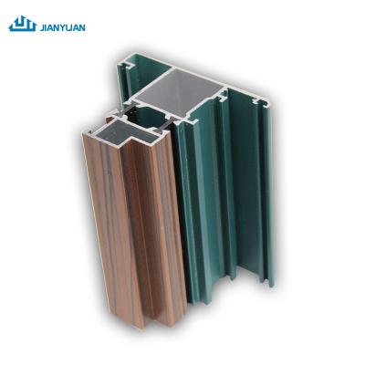 China door & Chinese Window Factory Aluminum Profiles Wood Grain Aluminum Window Price for sale