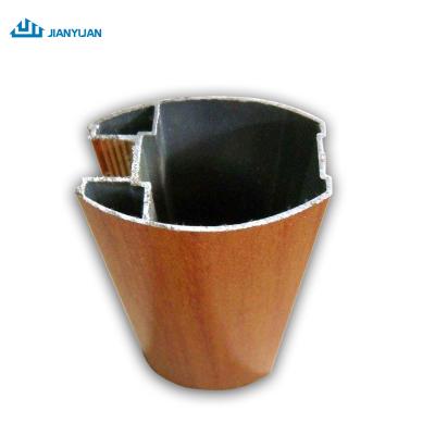 China door & Window Wood Grain Surface Aluminum Profiles Install Profiles for sale