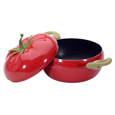 China Viable Hot Sale Pumpkin Cookware Sets Cooking Grill Pan Induction Cooker Fruit Frying Pan Color Pot Saucepan for sale