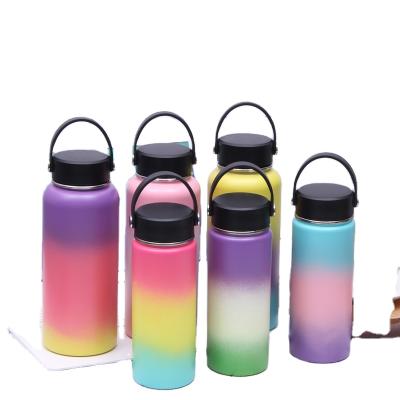 China Popular Portable Sports Kettle Stainless Steel Large Capacity Gradient Space Pot Outdoor Thermos Mug for sale