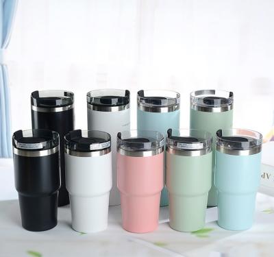 China Large-Capacity Heat and Cold Insulation Double-Layer Stainless Steel Travel Large Vehicle-Supported Mug Customization for sale