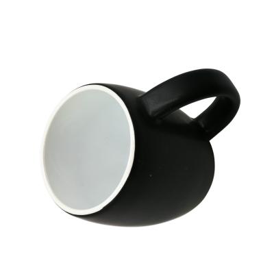 China Viable No MOQ 1 PC Matte Black Porcelain Mug Milk Cup Ceramic Coffee Mug For Export for sale