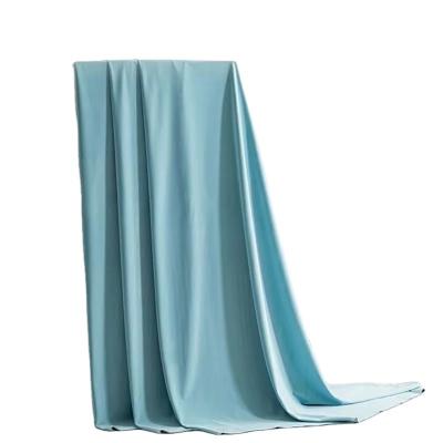 China Modern 100% Black Polyester Fabric Anti-UV Curtain Drapes For Hotels for sale