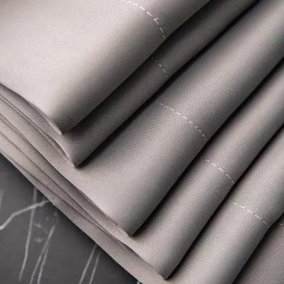 China Factory Wholesale Two Side Antibacterial Same Look Fire Retardant Curtain Fabric In Natural Designs for sale