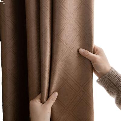 China China Factory Wholesale Anti-UV Valance Living Room Blackout Velvet Solid Curtains For Window for sale