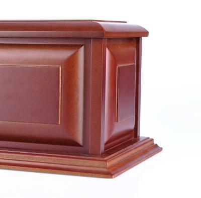 China Economy Factory Wholesale Memorable Cheap Burial Supplies Wooden Cremation Human Ashes Urn Box for sale