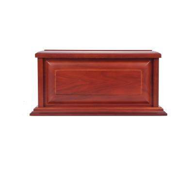 China Cheap Wholesale American Style MKY Funeral Cremation MDF Wood Urnas For Ashes Adult Colored Urn for sale