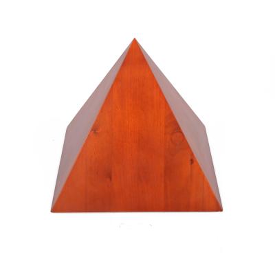 China Eco-Friendly.Stocked Wooden Pyramid Pet Cremation Urns For Ashes for sale