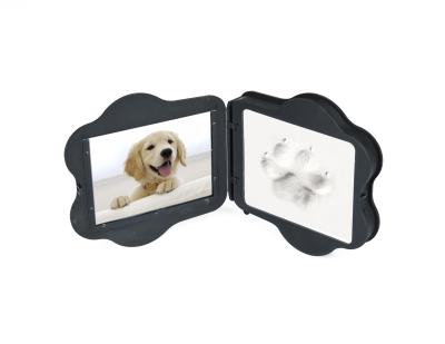 China 2022 Viable Wholesale Paw Clay Pet Photo Frame White Pet Memorial for sale