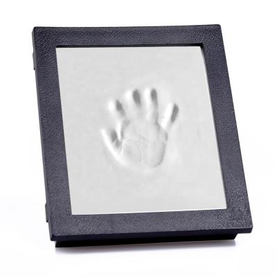 China Baby Handprint Leather Clay Photo Frame Footprint for sale