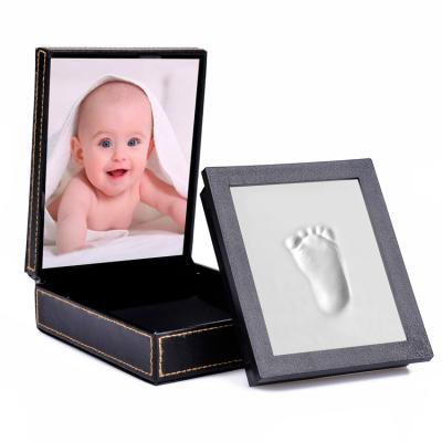 China MKY PC01 Classic baby fingerprint and handprint clay box with photo frame for sale