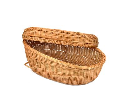 China American Style Pet Supplies Funeral Cremation Urn Wicker Casket Caskets And Wicker Casket Casket for sale