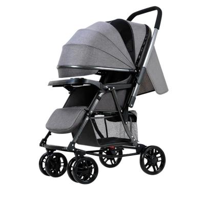 China Oxford Stroller Can Sit And Lie Multifunction One-Button Folding Two Way Portable Stroller Rocking Chair Variable Babi Stroller for sale