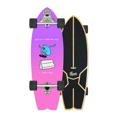 China Youth Complete 7 Ply Canadian Maple Skate Board Deck Patinetas Surf Skateboard Maker for sale