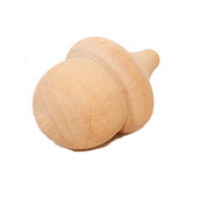 China Hot Sale China Acorn Wood Unfinished Wooden Color Small Diy Acorn Decorations Opener Wooden Acorn Nut for sale