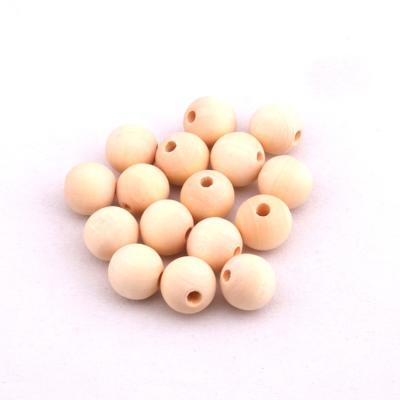 China China Safe Suppliers Wholesale Natural Unfinished Wooden Loose Beads 8mm Log Beads For Jewelry Making DIY for sale