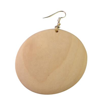 China DIY CLASSIC Wooden Earrings Handmade Round Wooden Earrings Women for sale