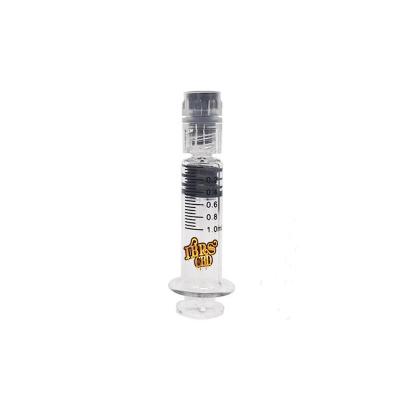 China IBRSCBD wholesale cbd oil glass syringe 1ml empty luer lock oem logo packaging for sale