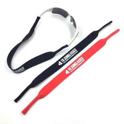 China Silk Screen Printing Neoprene Waterproof Floating Monocle Lanyard Glasses Strap for sale