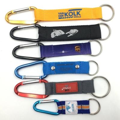 China Carabiner or Short Lanyard With D Carabiner Hot Custom Key Chain Polyester Material for sale