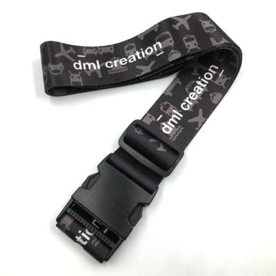 China Luggage Or Suitcase Packing Polyester 3 Digit Combination Lock Adjustable Luggage Strap With Your Logo for sale