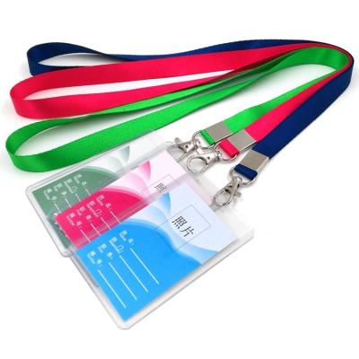 China Custom Bulk Clear PVC Business Card Holder Eco - Friendly With Lanyard for sale