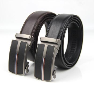 China Business Men Style 3.5cm Wide Factory Price Man Bucklesss Whip Italian Leather Belt for sale