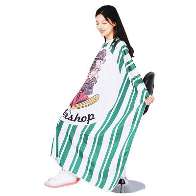 China Custom Printed Hairstylist Cape Barbershop Hairdresser Hair Salon Cape Cutting Cape for sale