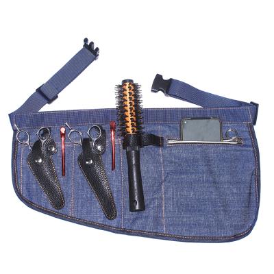 China Adjustable Hold Belt Denim Barber Waist Backpack Bags Hair Cutting Barber Products Tool Bag Scissors Kit for sale