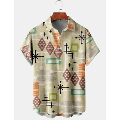 China Gorgeous Pattern Graphic Good Quality Anti-pilling Style Polyester Hawaiian Mens Shirts for sale