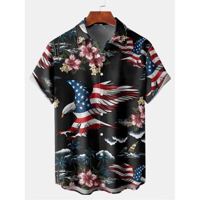 China Anti-pilling China Manufacturer New Product Gorgeous Pattern Stylish Short Sleeve Men Shirts for sale