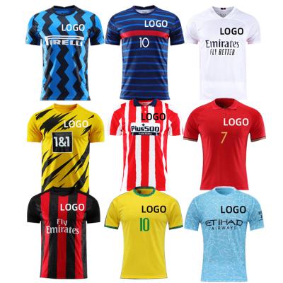 China Original Custom Sports Soccer Jersey Football Uniform Set Team Add Your Logo Sports Suit Men 3D World Club Football for sale