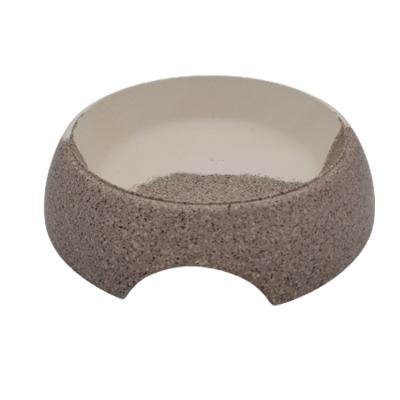 China 2030108 2021 Non-automatic fiber dog bowl dog and cat pet driver bamboo dog bowl pet feeder for sale