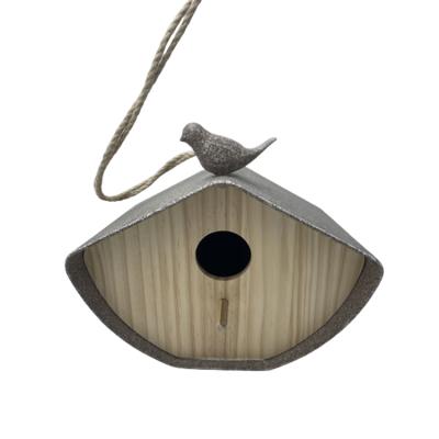 China 2080104 Sustainable Outdoor and Indoor Modern High Quality Hanging Bamboo Pet Bird House Wholesale Painted for sale