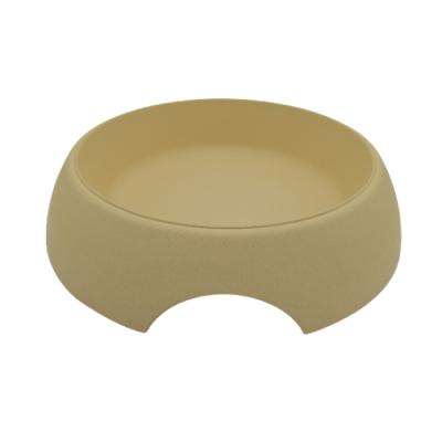 China 2030108 non-automatic eco-friendly bamboo fiber pet cat dog bowl for beach for sale