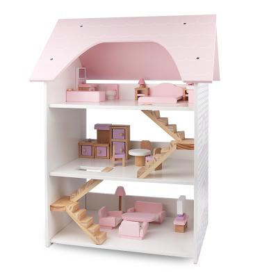 China Wooden toys play set mini home simulation house series wooden folded toy gift children puzzle early home education for sale