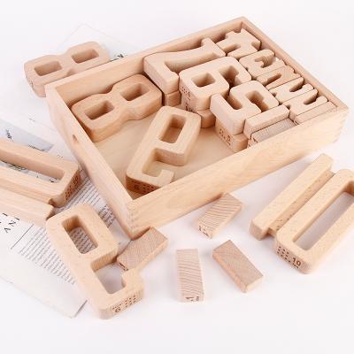 China Digital Blocks Children's Wooden Educational Toys Practicing 1-10 Creative Building Knowledge Digital Toys for sale