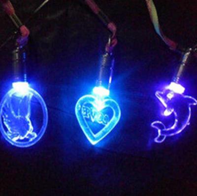 China Activity Decoration LED Blue Magnetic Light Attractive Pendant Necklace For Birthday Party Gift for sale