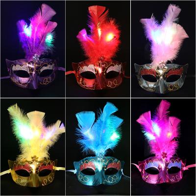 China Colorful Promotion LED Mask Pen Mask Camouflage Smoke Screen Halloween Party Costume Props Costumes for sale