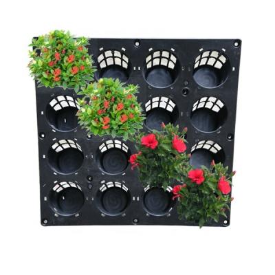 China Modular Lightweight Assembled Green Plastic Planter Pots Vertical Panel Wall Garden for sale