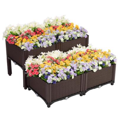 China Waterproof Garden Flower Pot Garden Bed Planters Raised Garden Bed Planter for sale