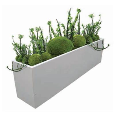 China Modern Rectangular Large Fiberglass Planter Box Large Plant Pot Outdoor Garden Products Pots For Plant for sale